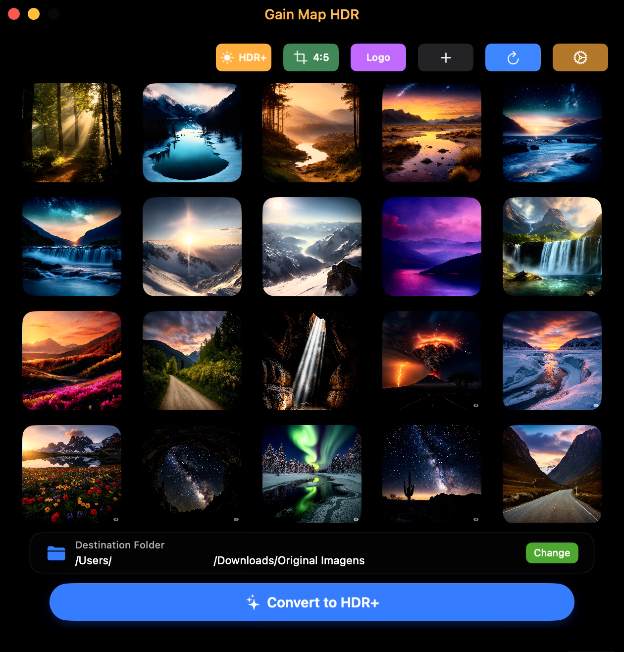 Gain Map HDR Interface