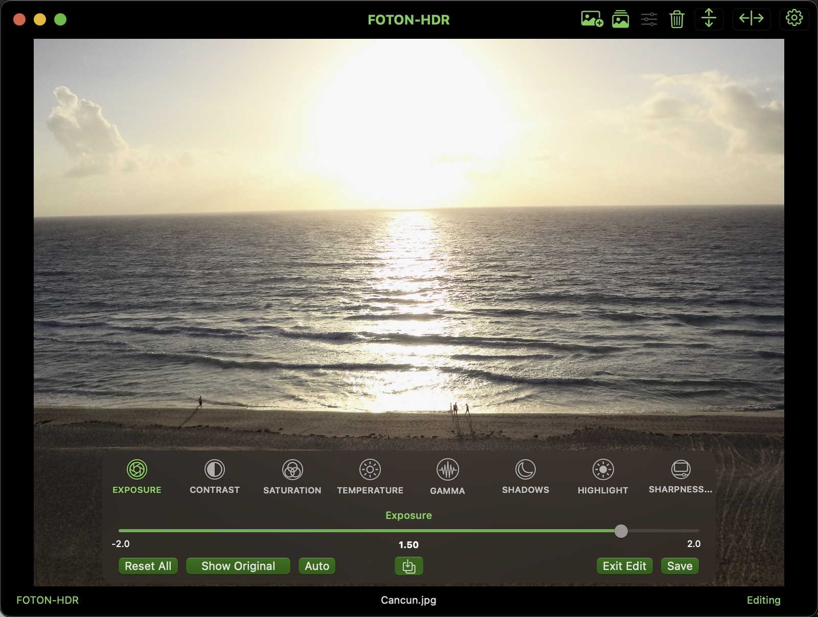 Photo Editing Interface