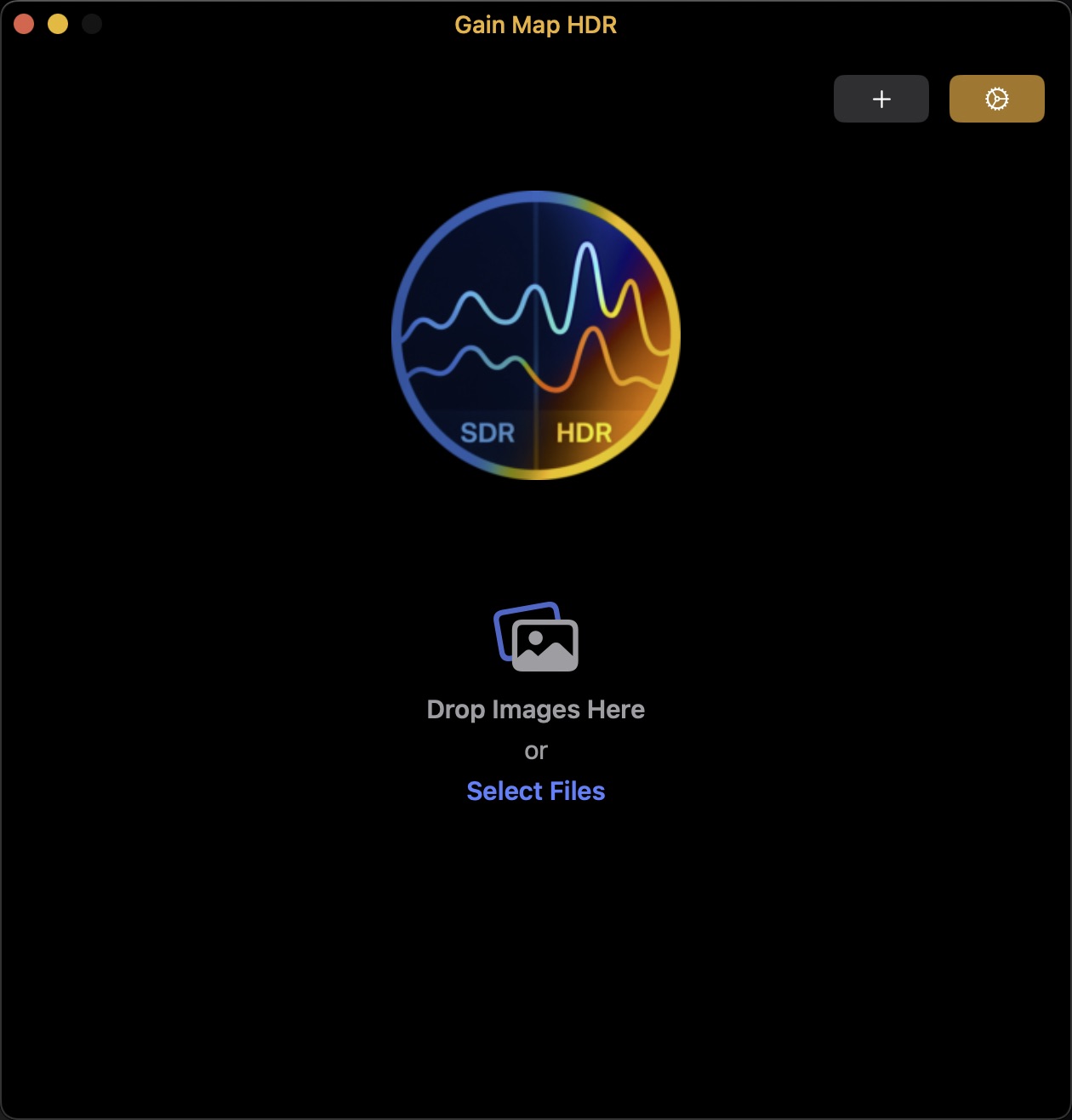 Gain Map HDR Main Interface